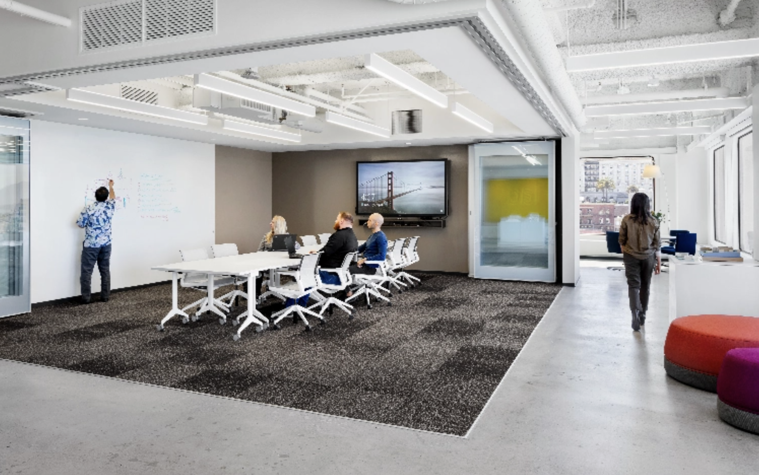 Flad Architects staff collaborating in the San Francisco office