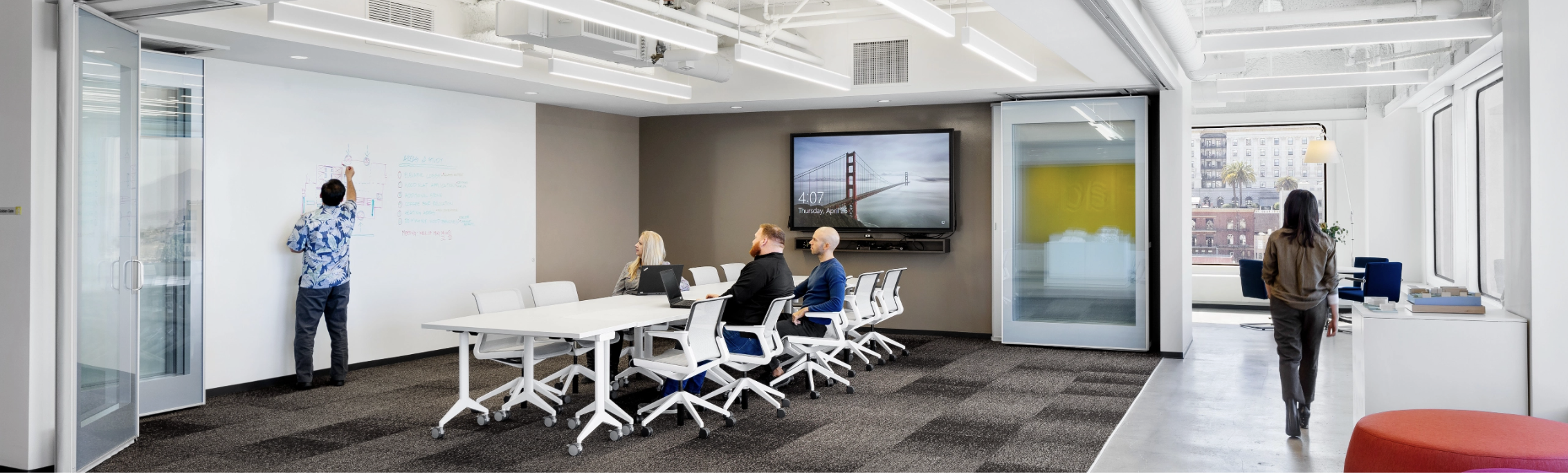 Flad Architects staff collaborating in the San Francisco office