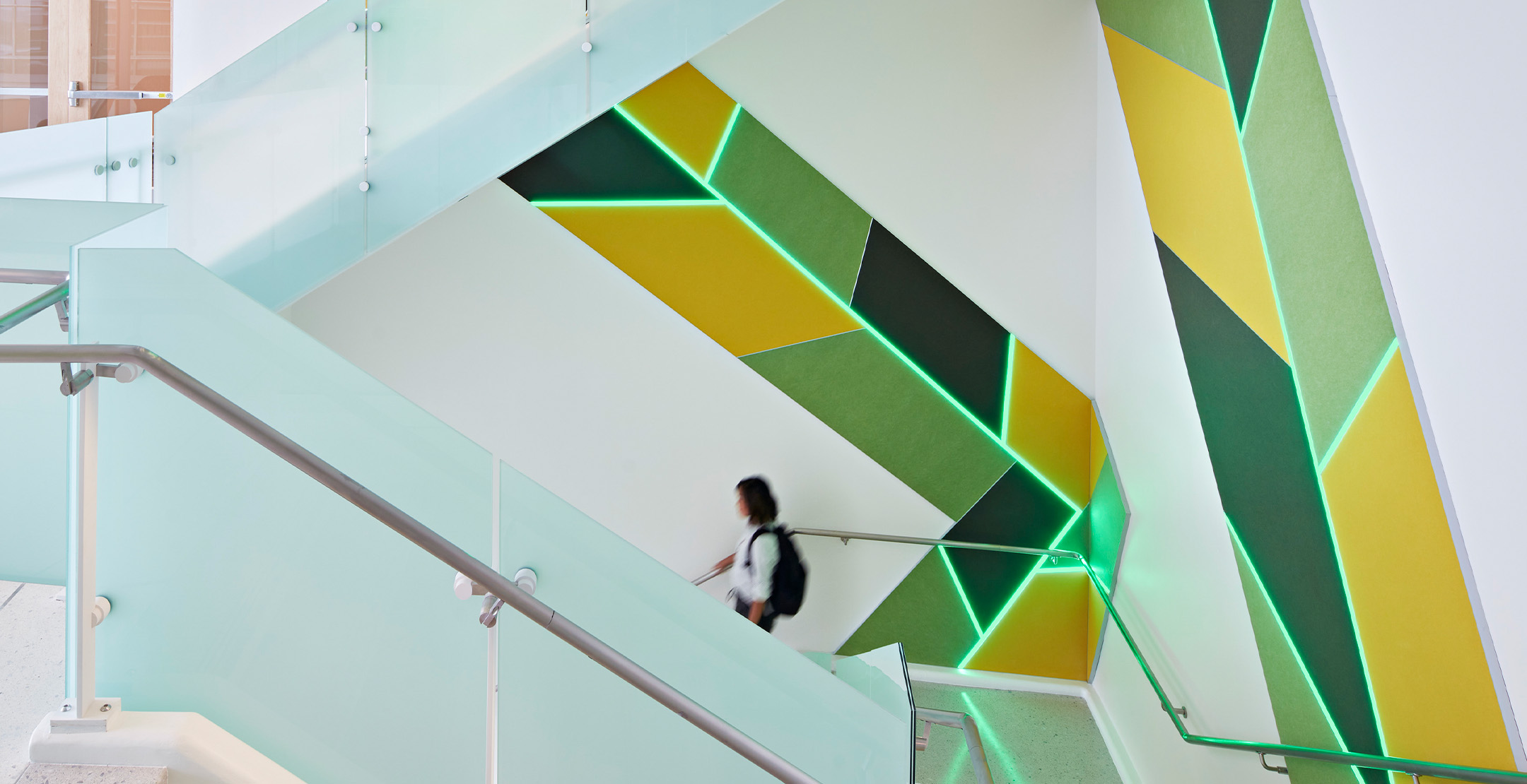 Interior 2-story lobby, NC State Plant Sciences Building