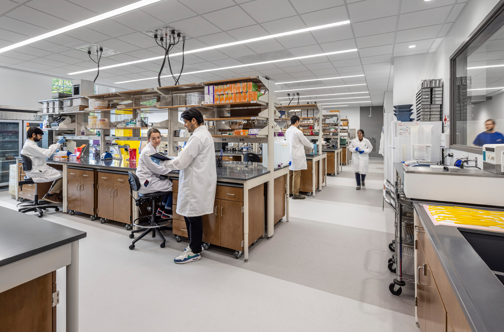 University of Georgia - Poultry Science Complex: Interior of research lab with people