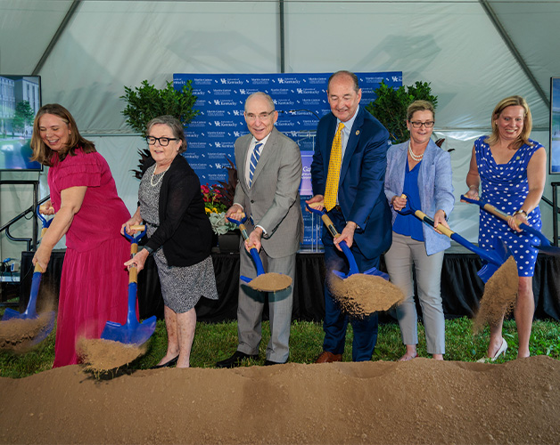 University of Kentucky leaders and political figures participating in groundbreaking ceremony