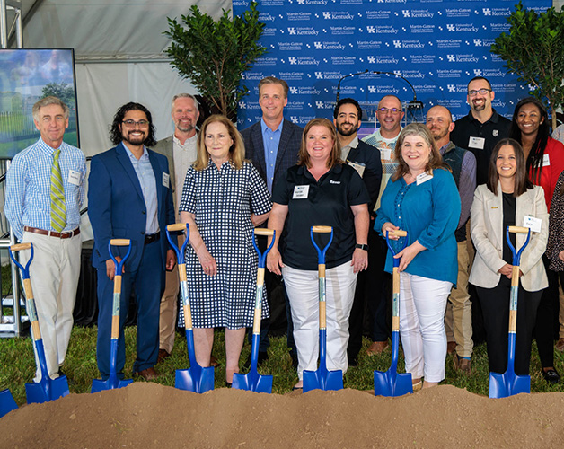 University of Kentucky leaders and political figures participating in groundbreaking ceremony